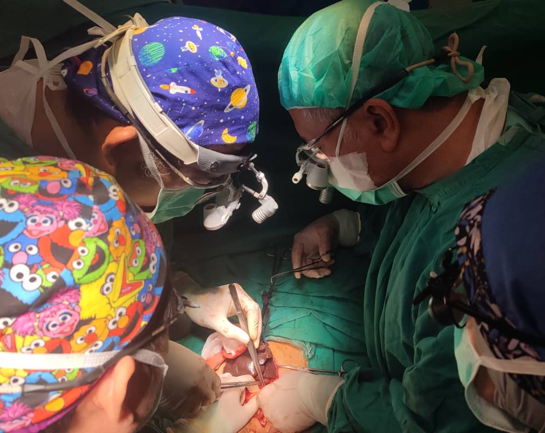 HTA 3Mo Conjoined Twins operation in dark