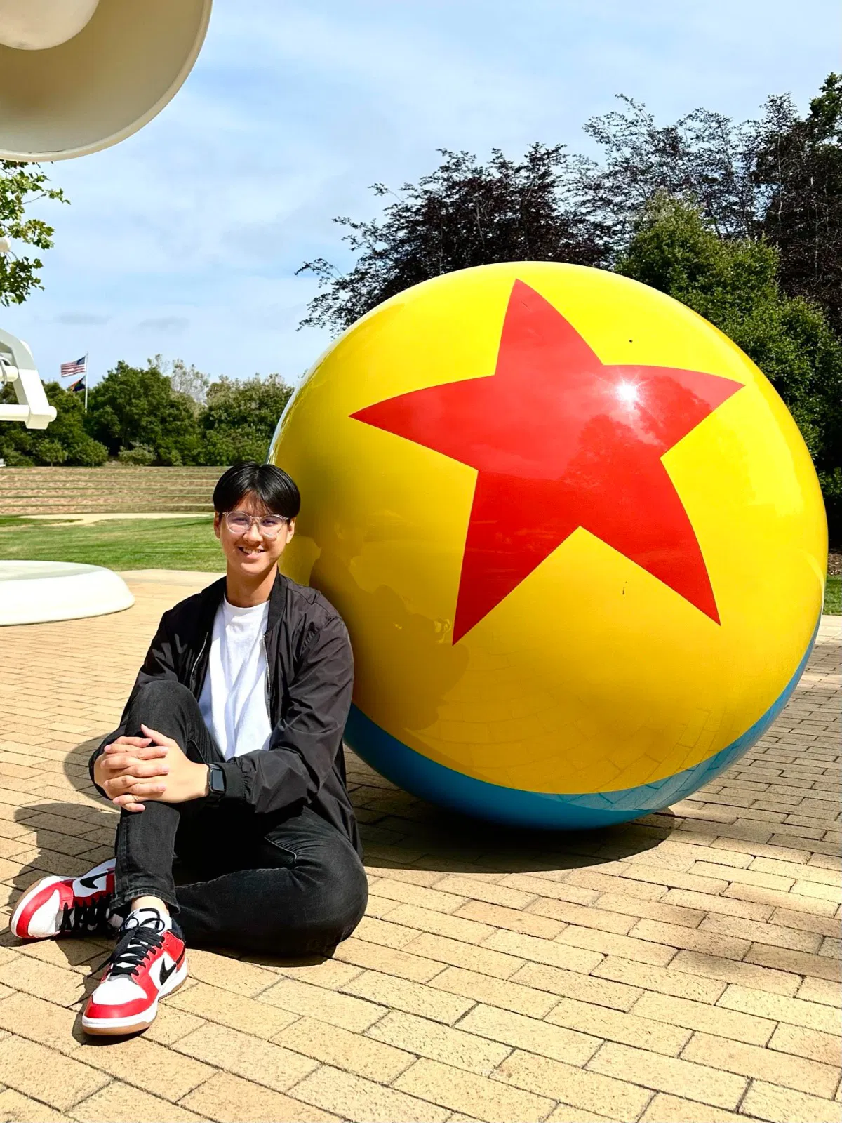 Huang hongyun at pixar office