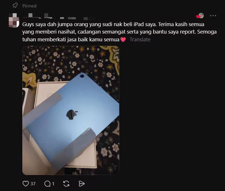 iPad sold off on Threads
