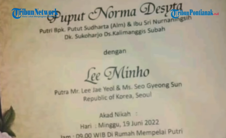 [video] did lee minho marry in indonesia? Nope, it's just a dude who happens to share the same name as him | weirdkaya