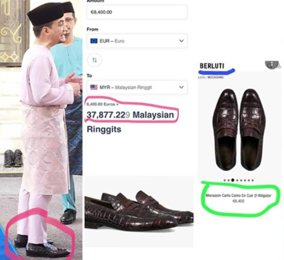 Johor mb defends rm37,000 berluti crocodile skin shoes, says it was 'a gift from the sultan' | weirdkaya