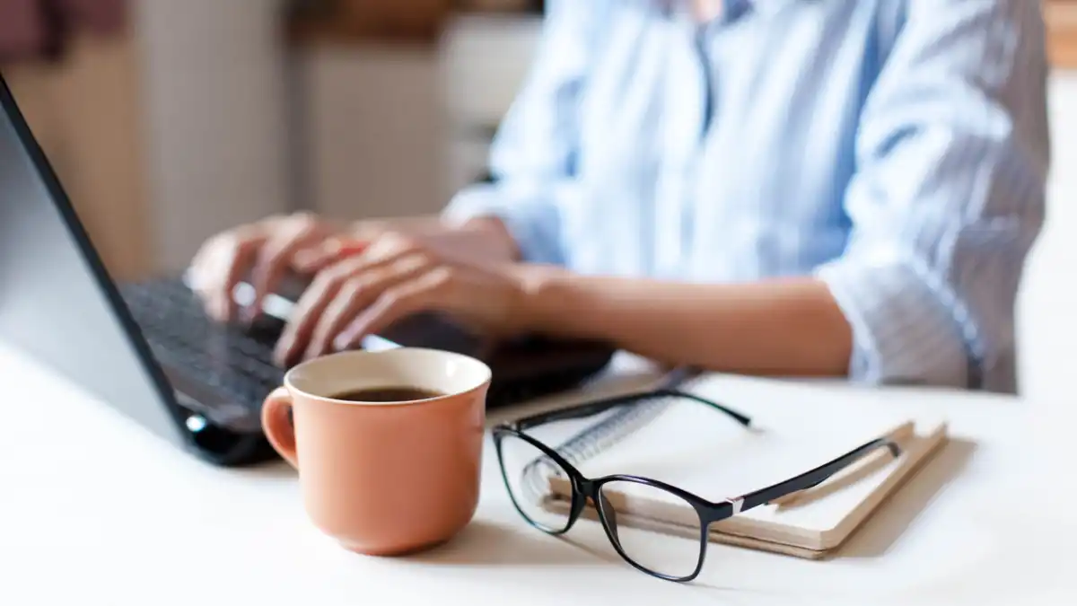 Woman busy at work