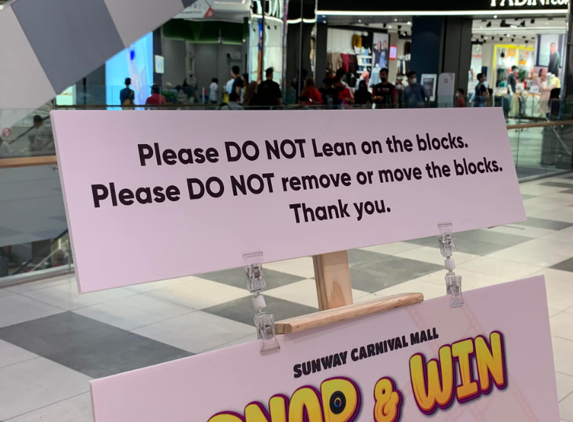 Visitors destroy lego structure at penang mall despite sign telling them not to do so
