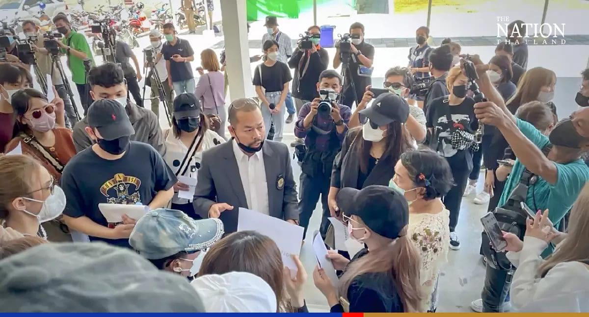 Phaisal Ruangrit speaking to reporters
