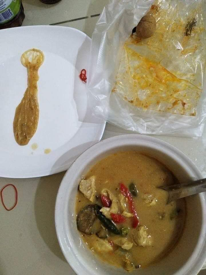 Condom found inside chicken curry