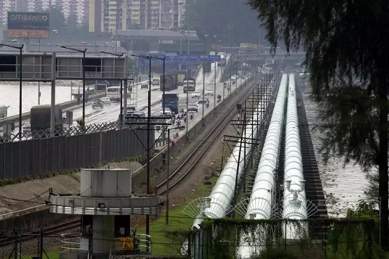 Water being supplied to singapore