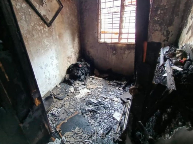 Single mother's family loses everything in a sudden fire on deepavali eve