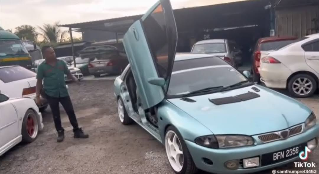 M'sian man converts his proton wira into an imitation tesla