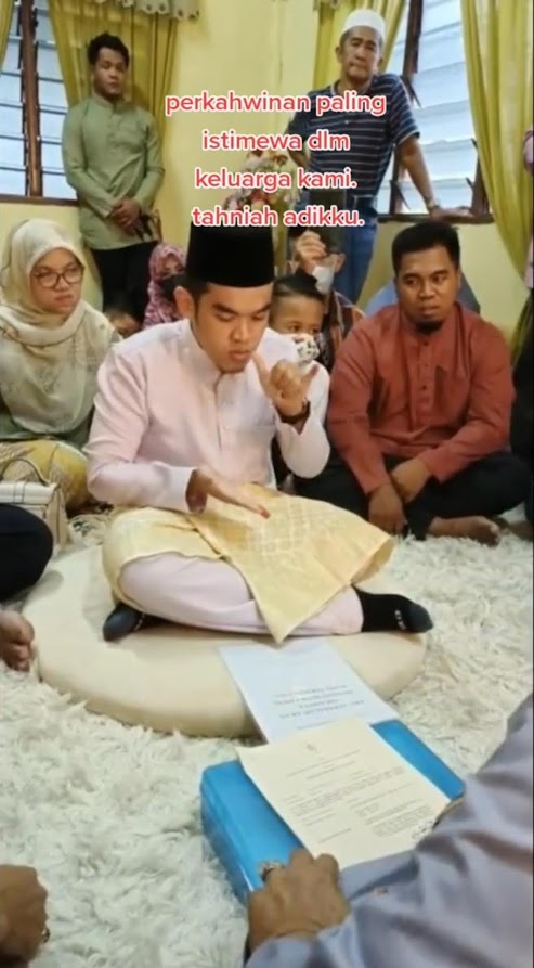M'sian oku newlyweds amaze netizens by using sign language to get married
