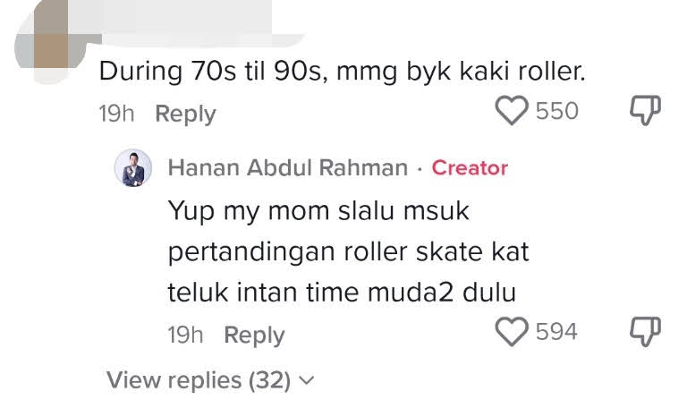 Elderly m'sian auntie shows off hidden roller-skating talent