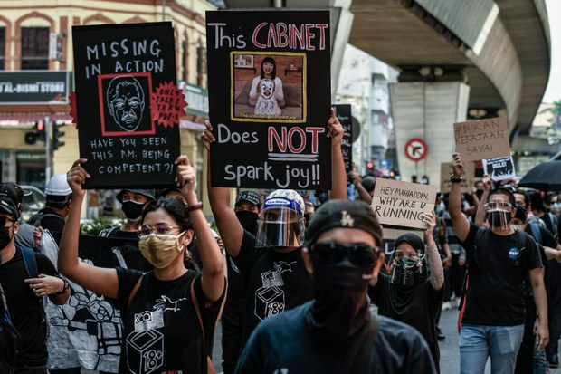 Malaysian youths protesting