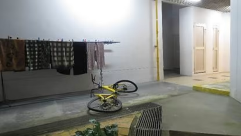 Bicycle thrown from 14th floor