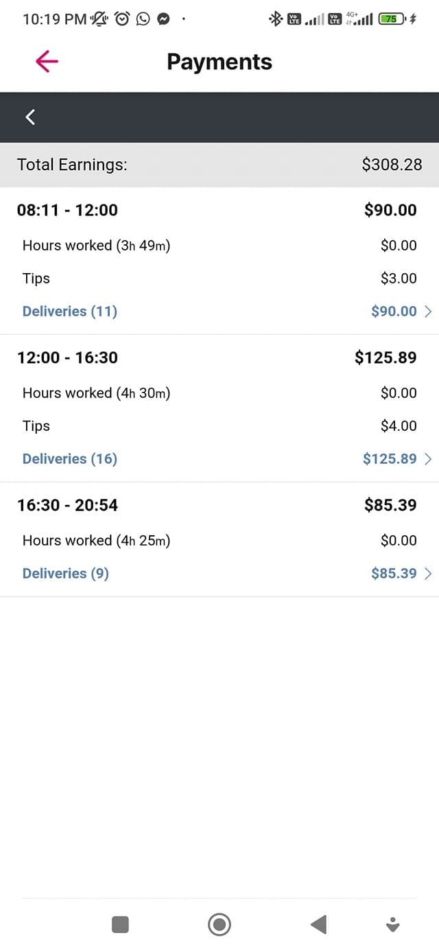 Billy Cane's earnings as foodpanda delivery rider