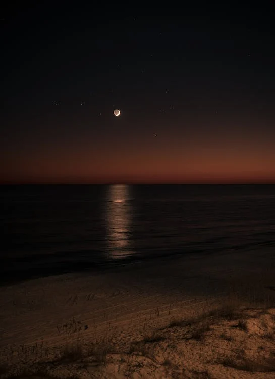 Beach side at night