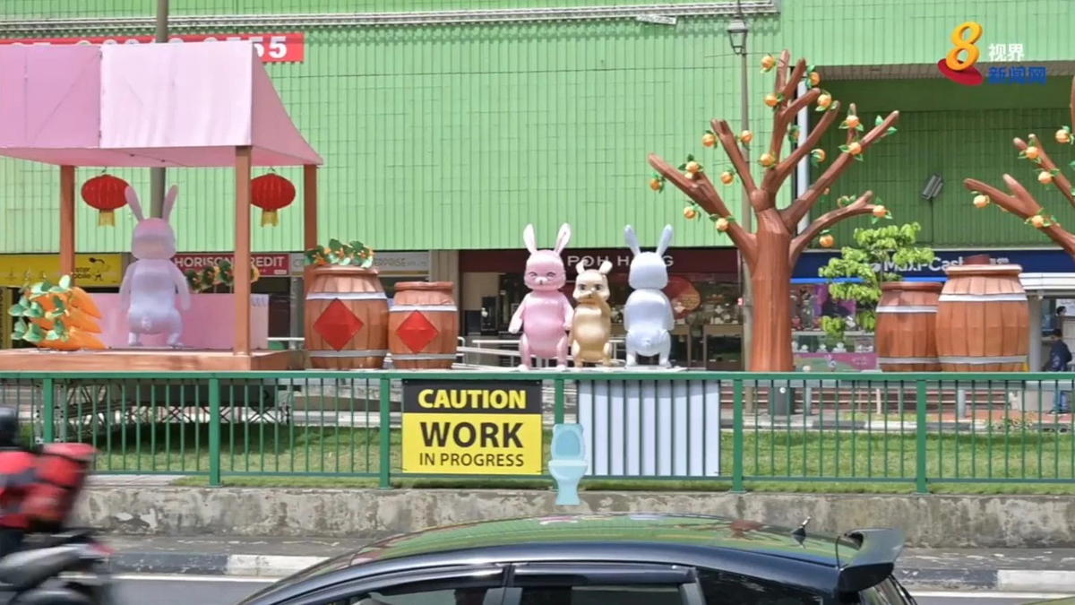 CNY rabbit mascot