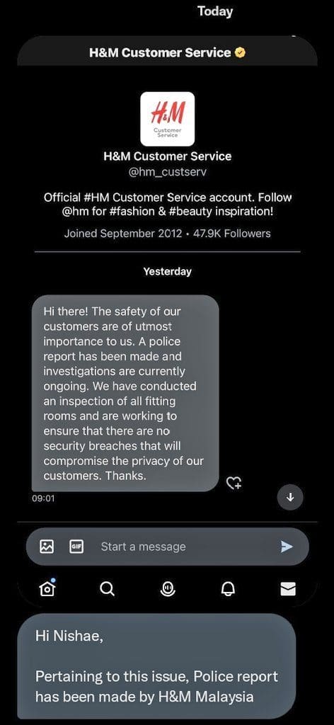 H&M's response