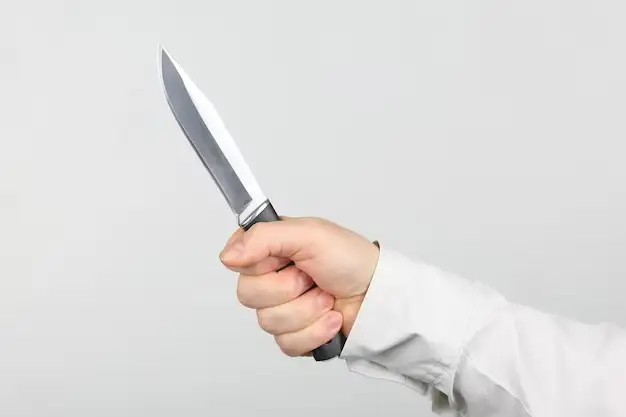 Man holding a knife