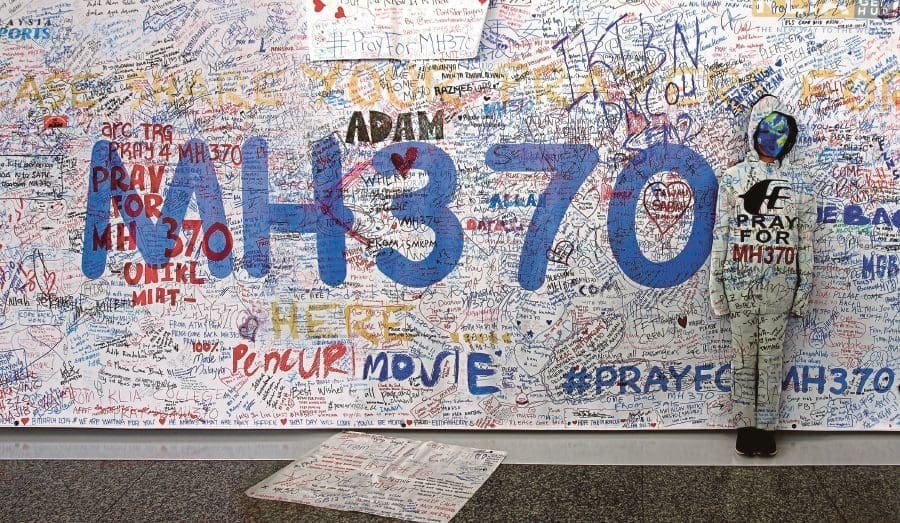 A mural remembering MH370