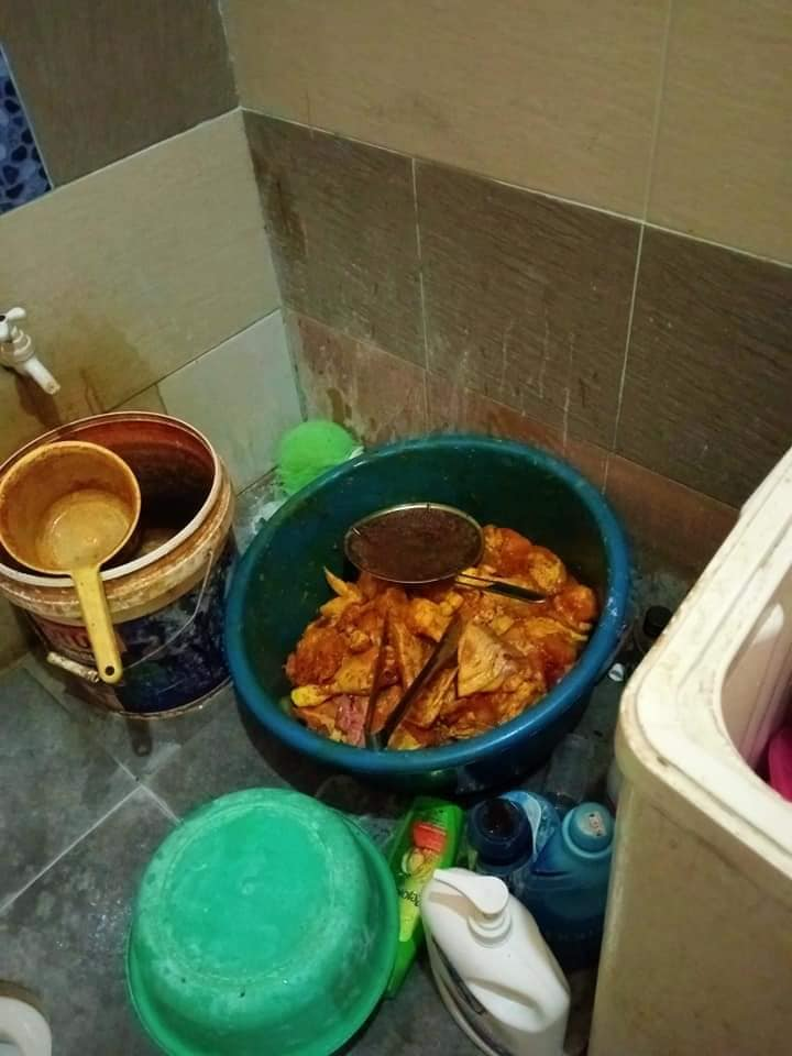 M'sian woman caught hiding food in washing machine and toilet to sell to those skipping fast