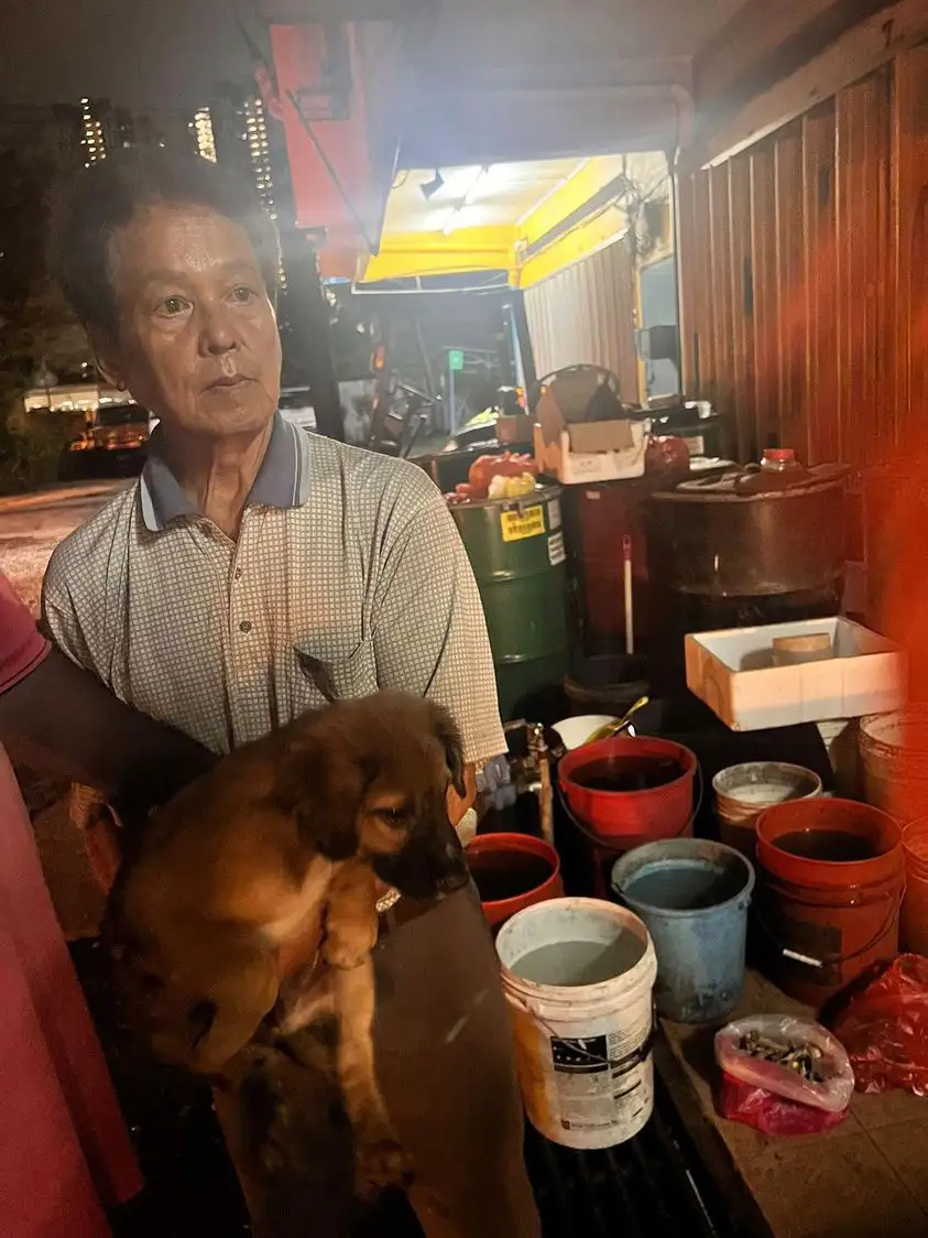 Patrick khoo with his dog