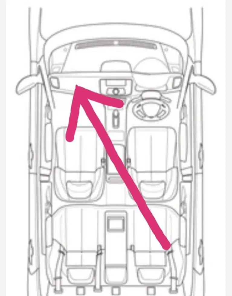 Graph showing how shuleen was thrown forward to the car dashboard