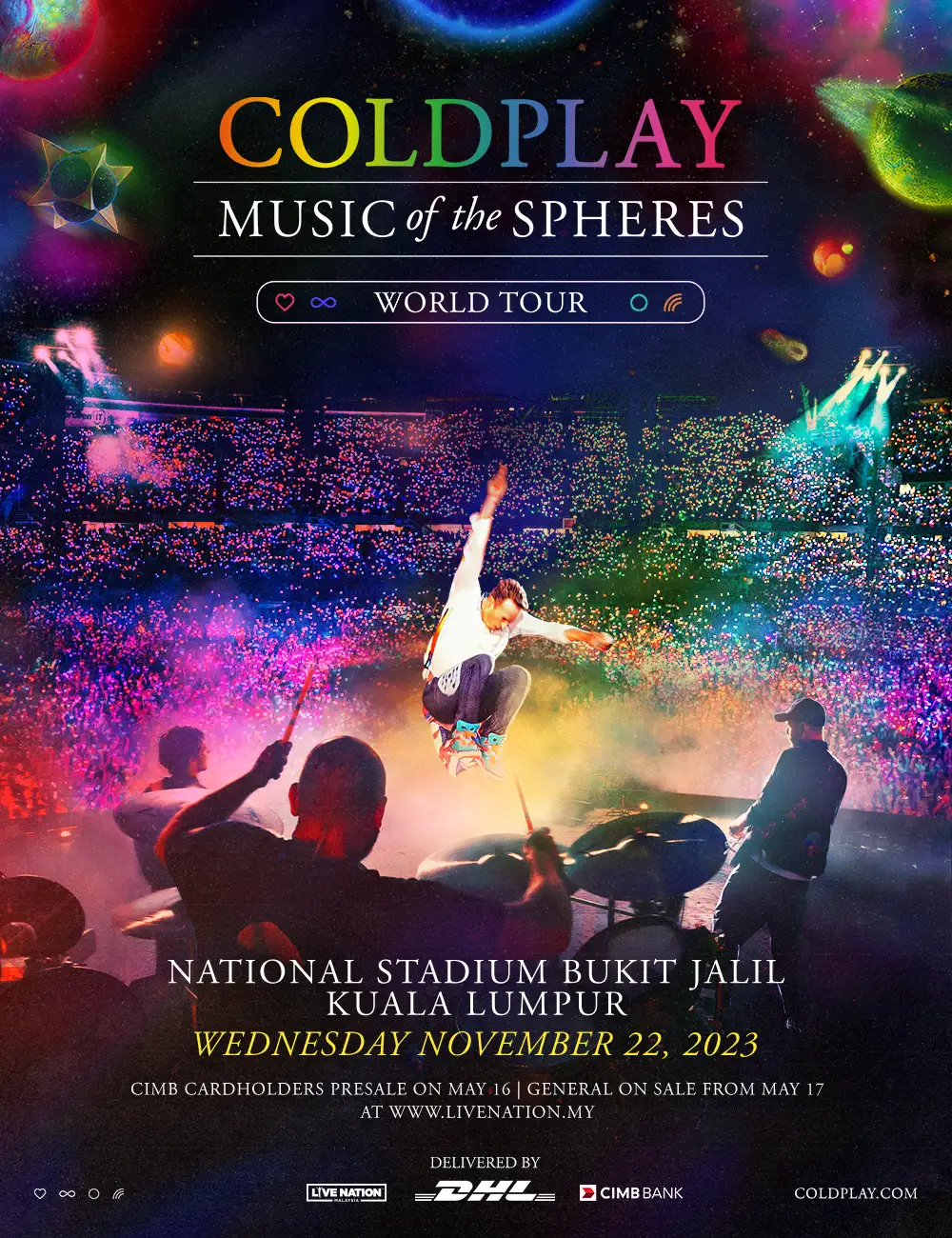 Coldplay concert poster