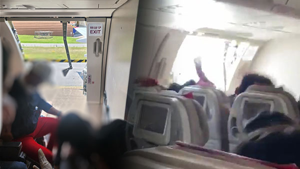 33yo man opens airplane door midair during flight, results in 9 passengers being hospitalised
