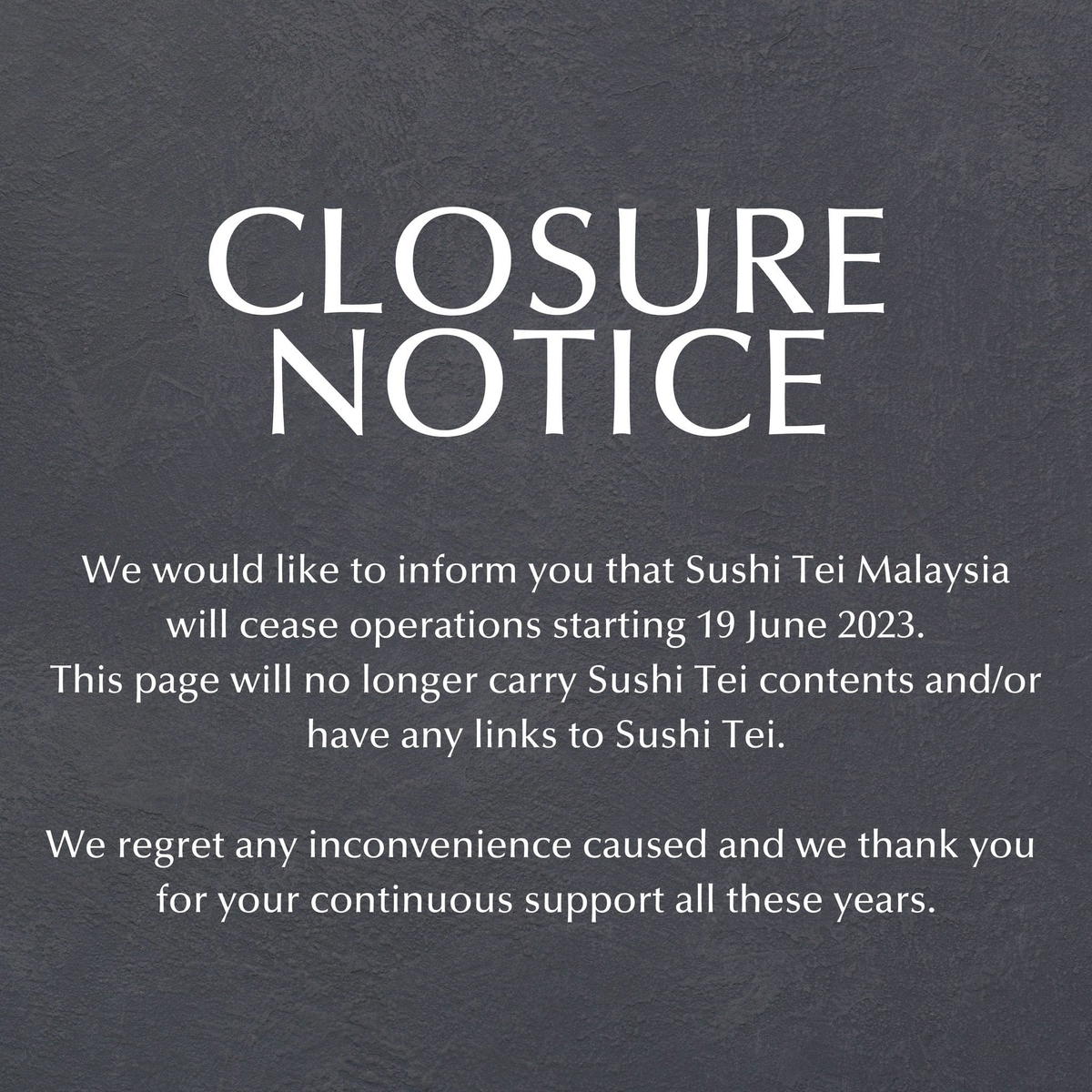 Sushi Tei Abruptly Ceases Operations In Malaysia, Much To The Shock Of Netizens