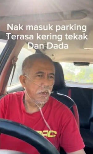 'i don’t want my wife to be burdened'- m’sian taxi driver breaks netizens' hearts by driving with oxygen tube | weirdkaya