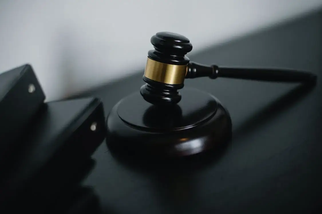 Gavel used by a judge at a court