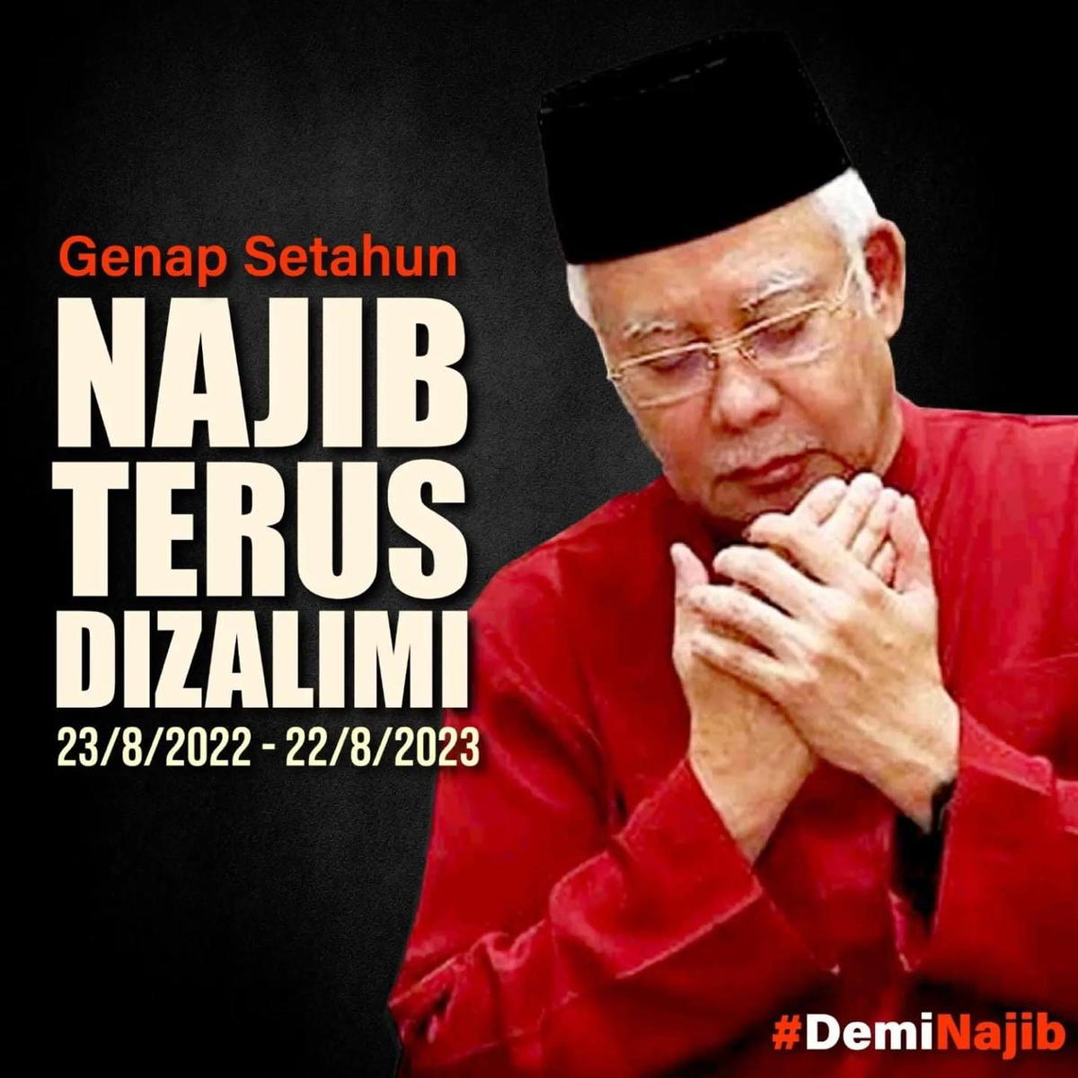 'I Still Sleep On The Cold Cement Floor' — Najib Pens Poem Reflecting His 1-Year Stay In Prison