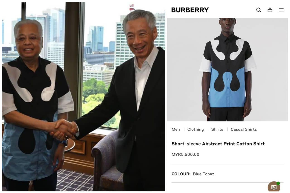 Netizens mock Ismail Sabri's  Burberry shirt, saying that it looks  