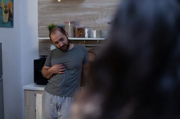 Drunk man looking at a woman 
