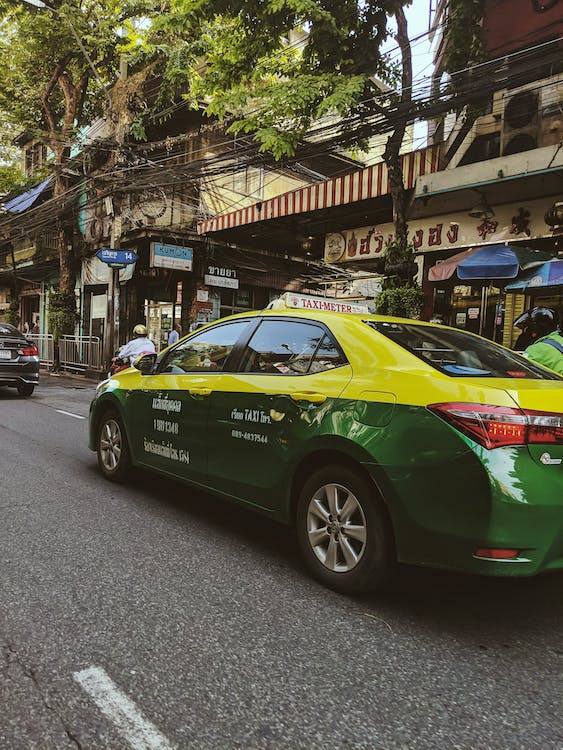 A taxi in thailand street