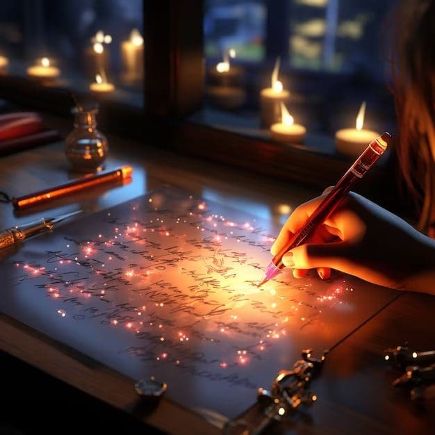 a magical writing done by a girl