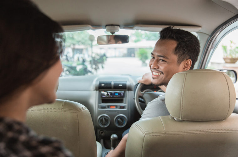 Grab driver with passenger