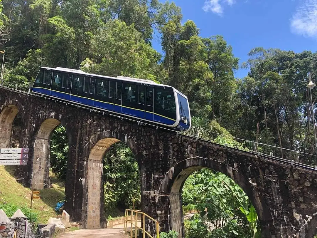 Penang hill funicular train