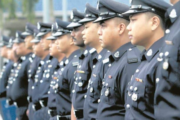 Malaysian police officers