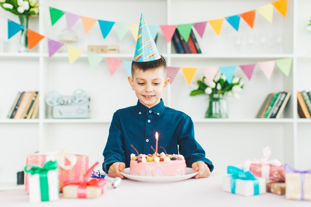 Boy celebrating his birthday