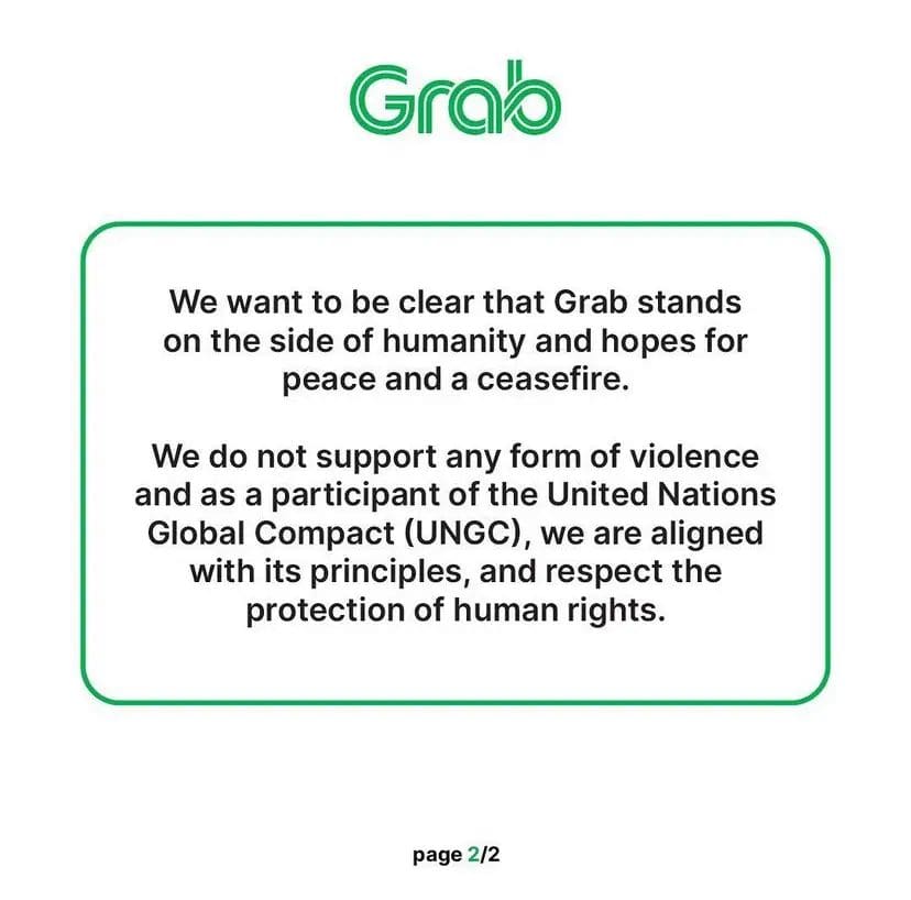 Grab malaysia statement to controversy