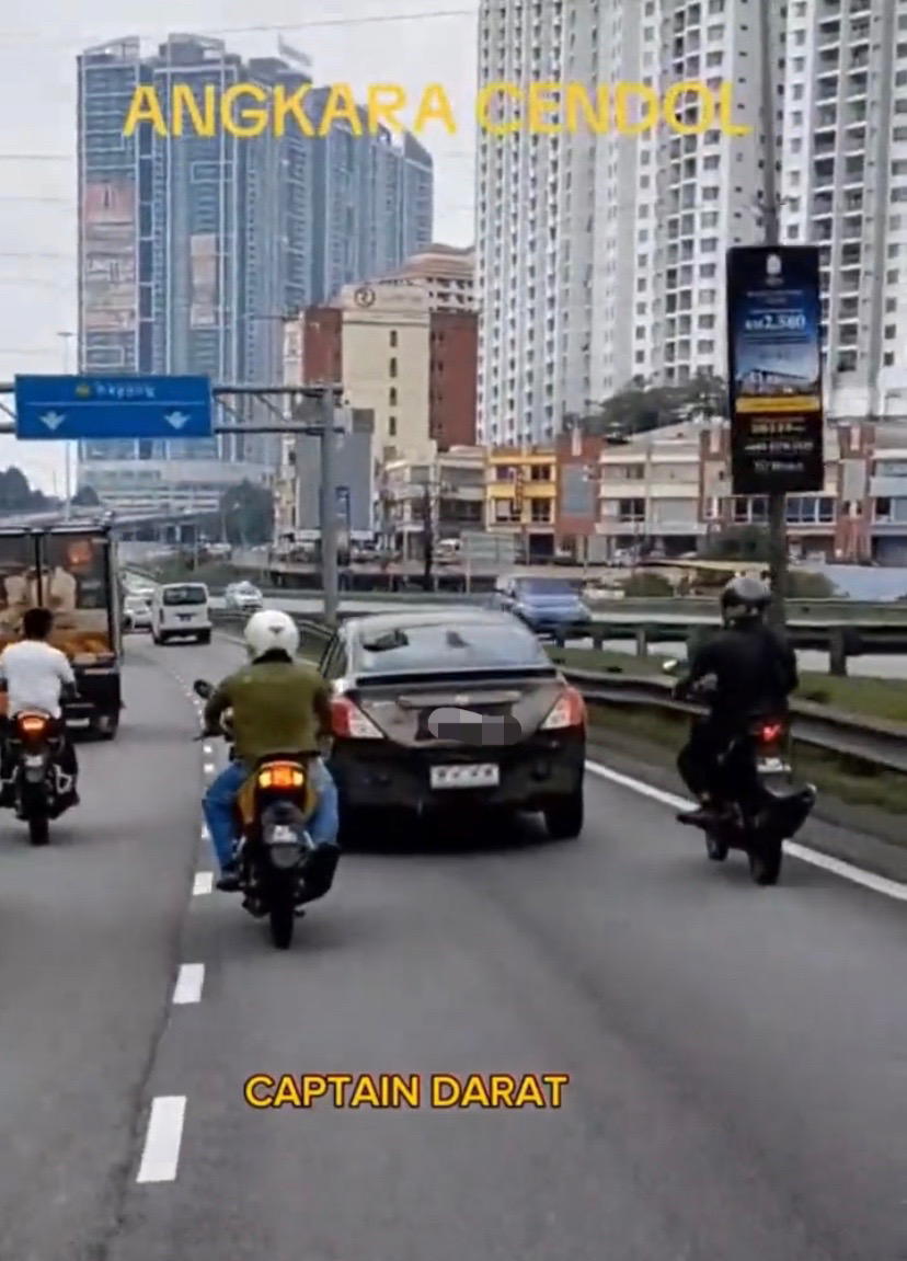 Group of motorcyclists chase after m'sian driver who allegedly didn't pay for cendol at batu caves 