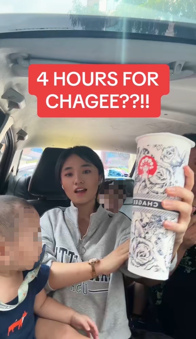 Woman complains waiting for chagee for 4 hours