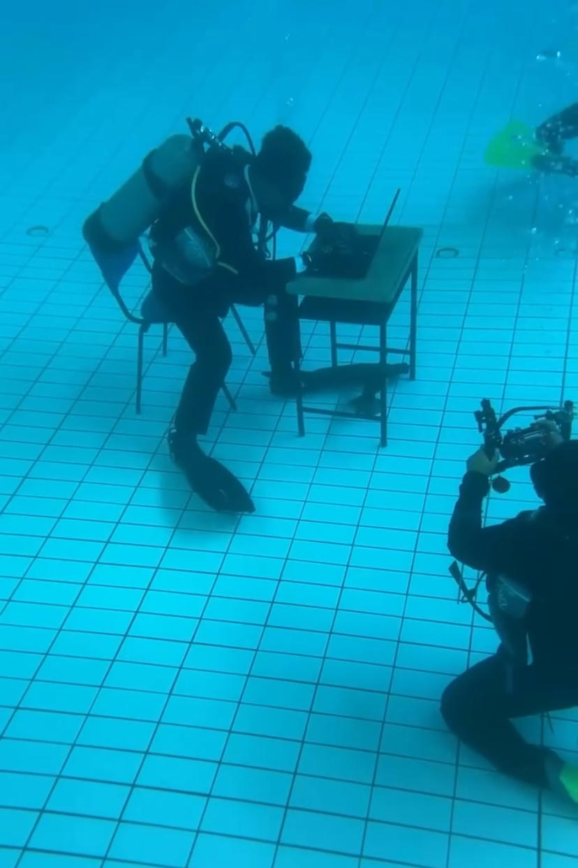 Ahmad fudhail ahmad kenedi writing essay while underwater