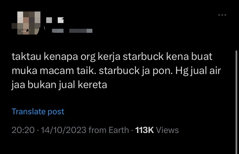 M'sian claims starbucks barista insisted on him speaking malay instead of english - comment