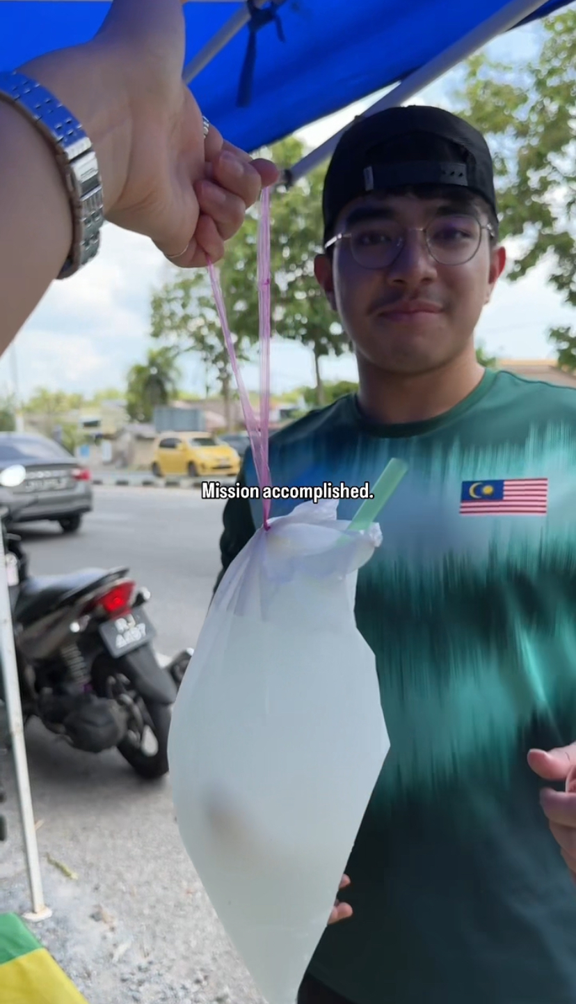 Man with air kelapa