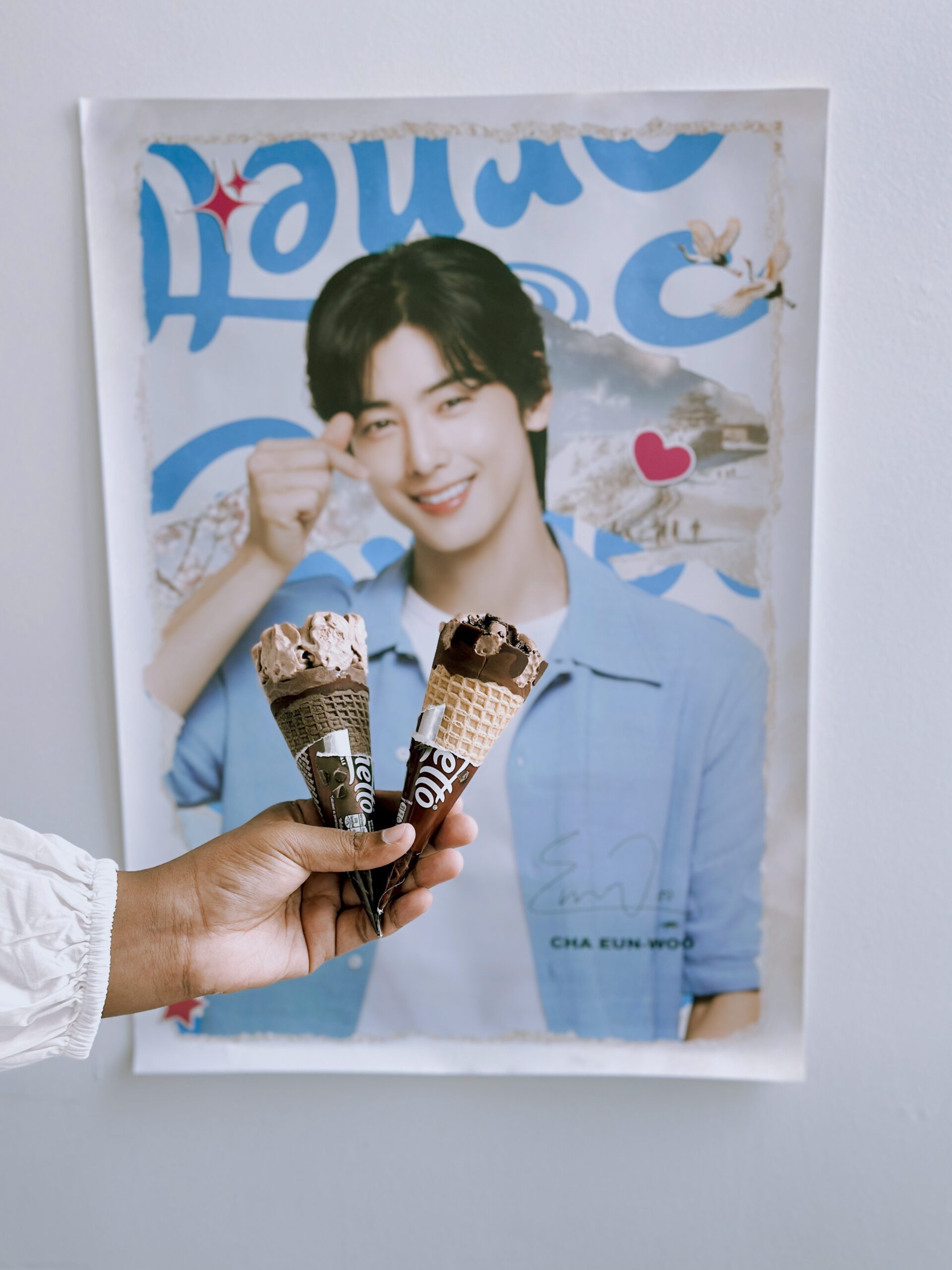 Cha eun-woo joins cornetto