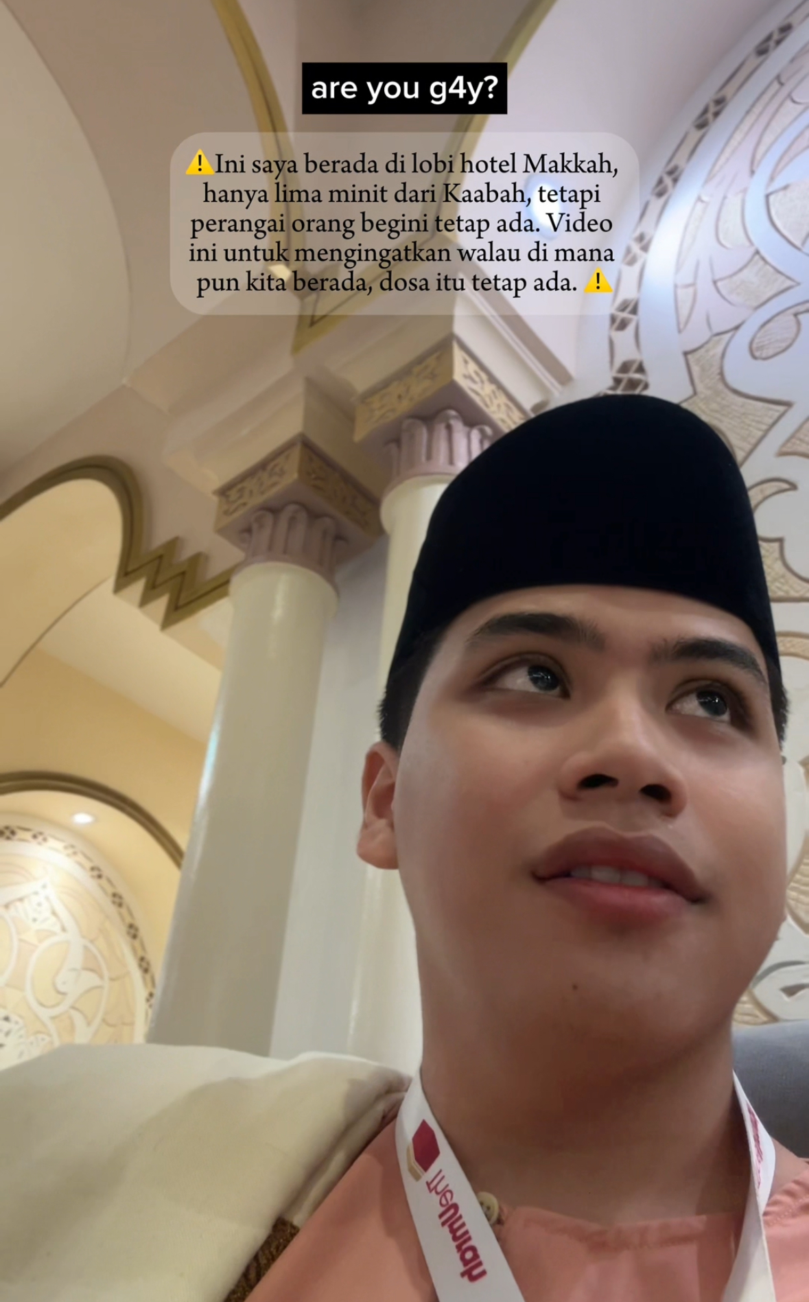 M'sian shares harrowing experience of how an arab man tried to follow him into his hotel room in mecca