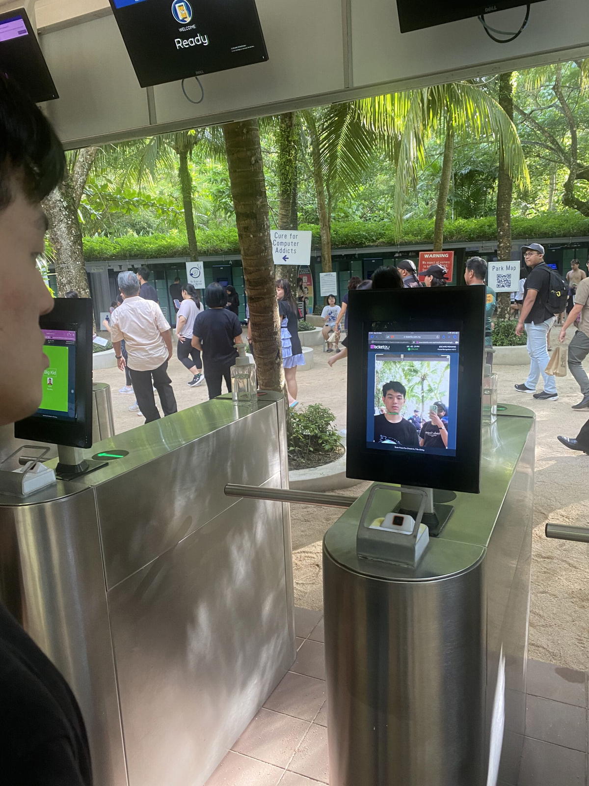 Escape penang features face id for entrance.