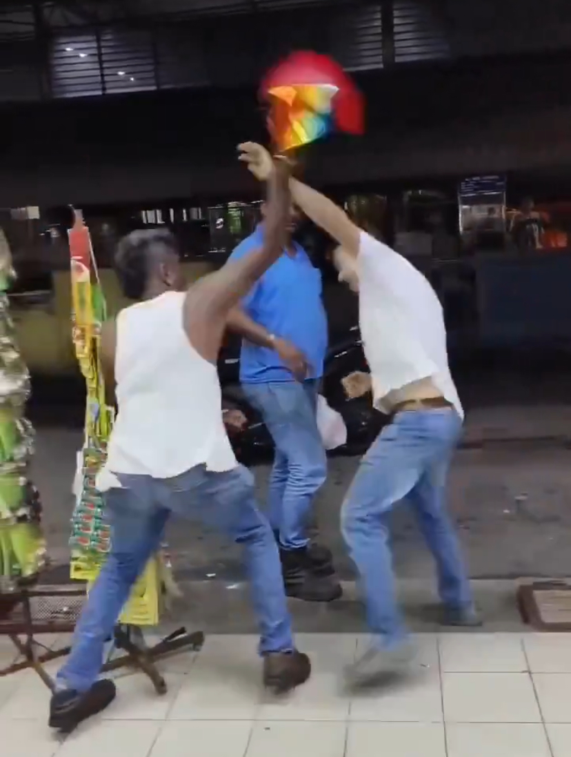 2 men brawled at penang convenience store