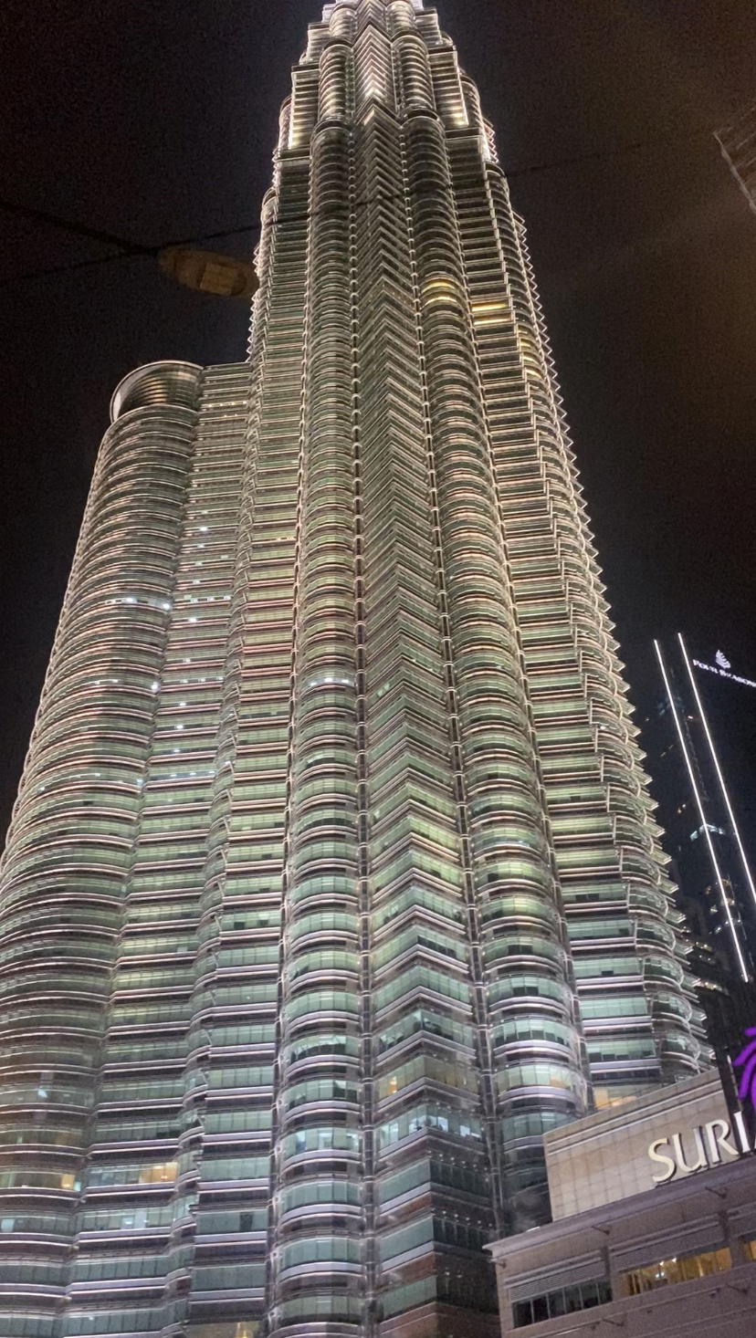 Klcc tower during night time.